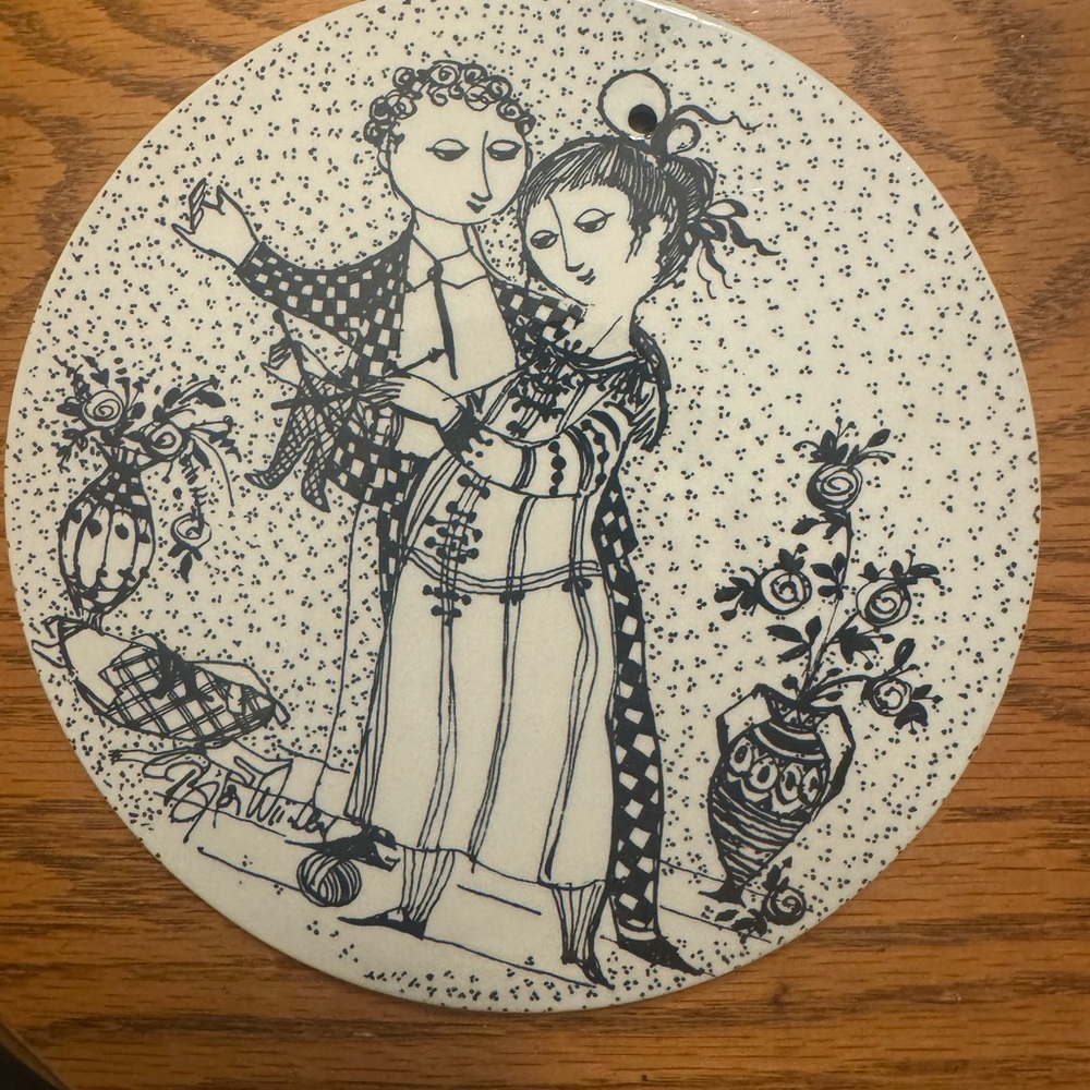 Vintage Wall Plaque Bjorn Wiinblad November